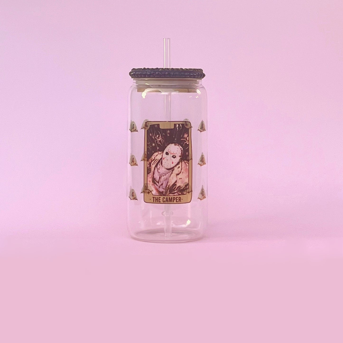 Jason Glass Can with Rhinestone Lid