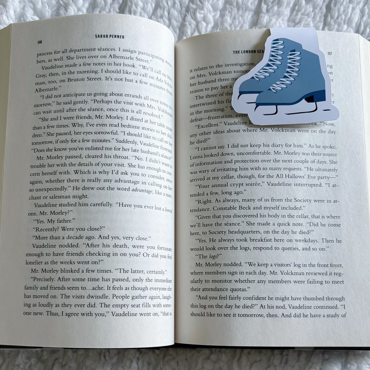 Ice Skate Magnetic Bookmark