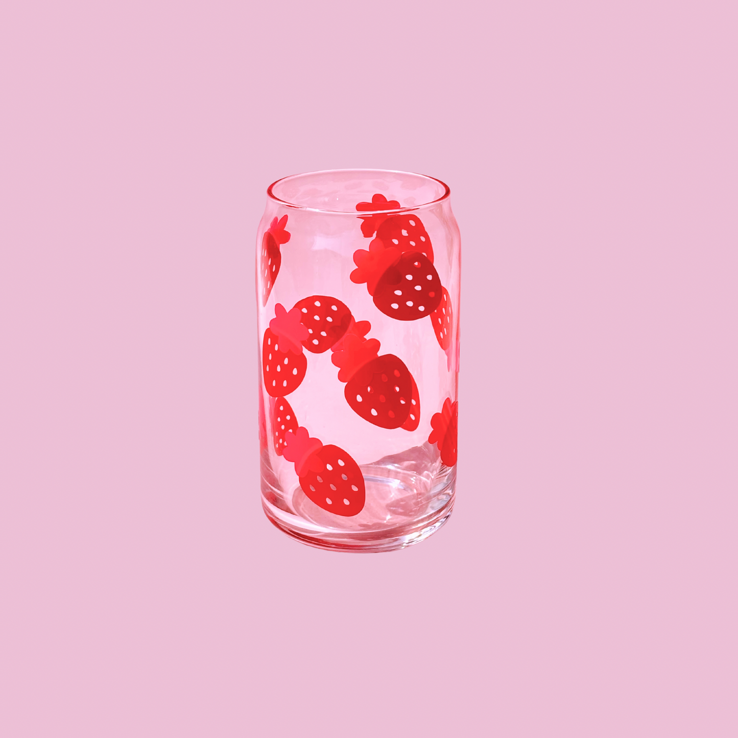 Strawberry Glass Can