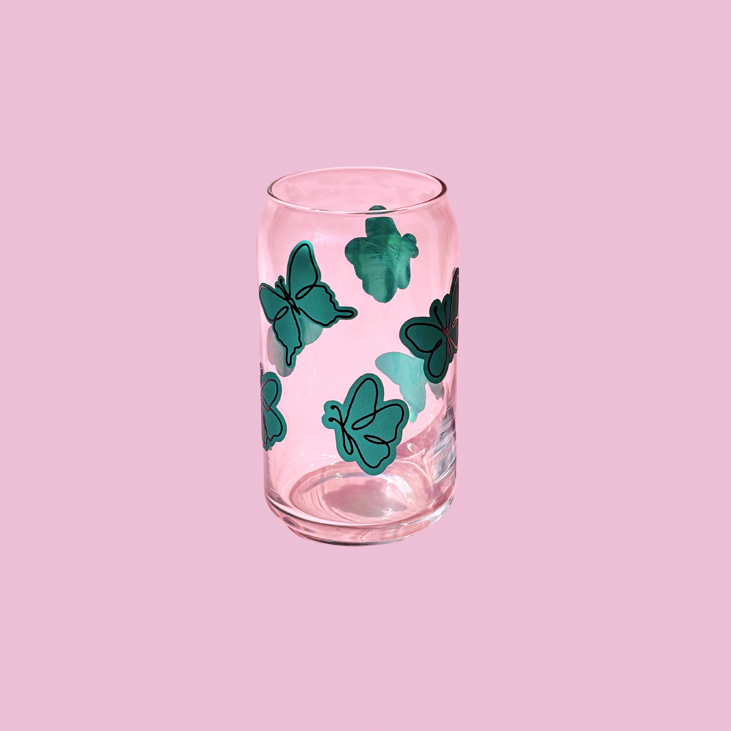 Butterfly Glass Can