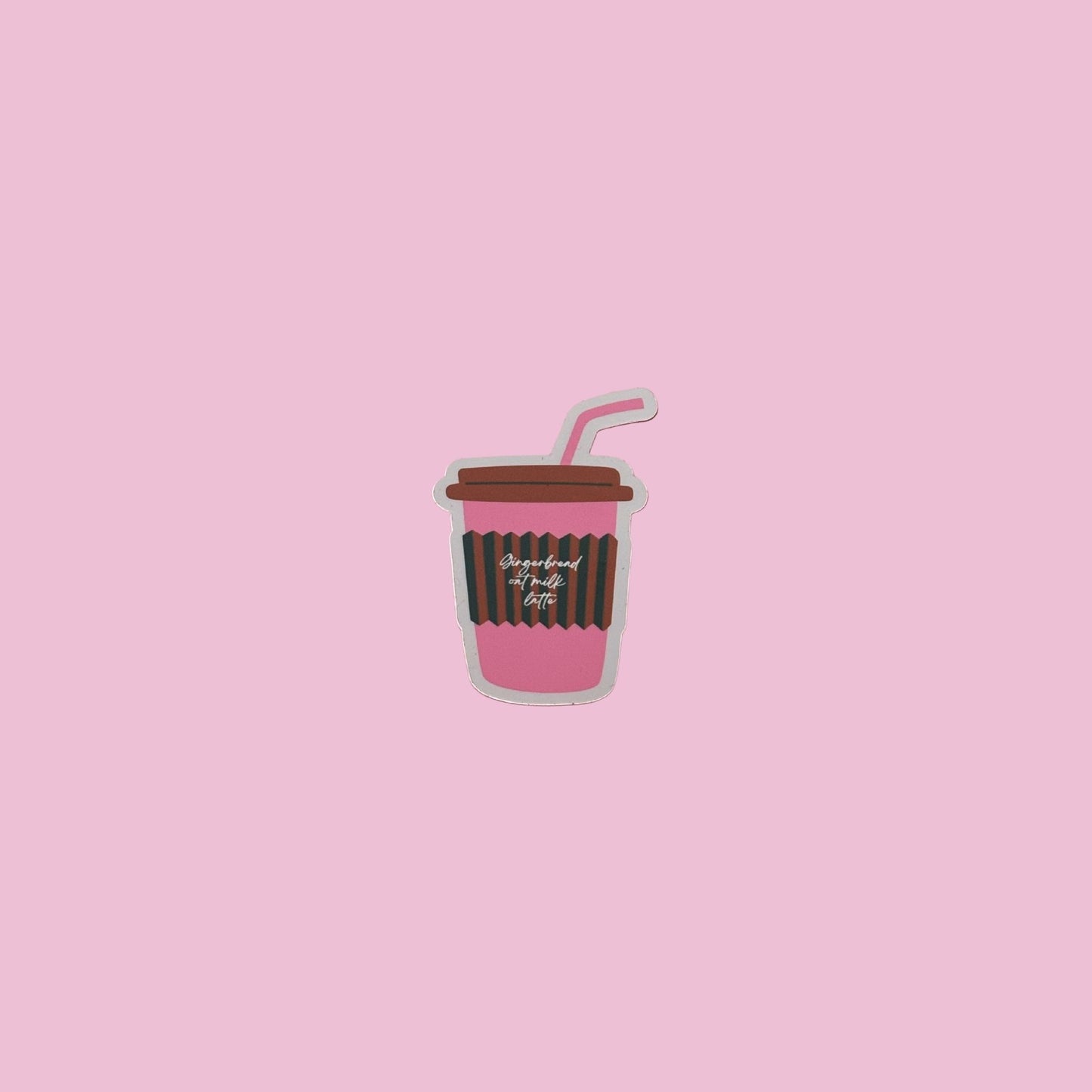 Gingerbread Oat Milk Latte Sticker