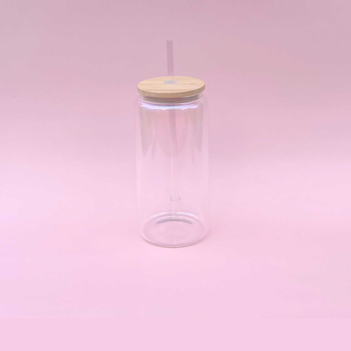 Pink Iridescent Glass Can