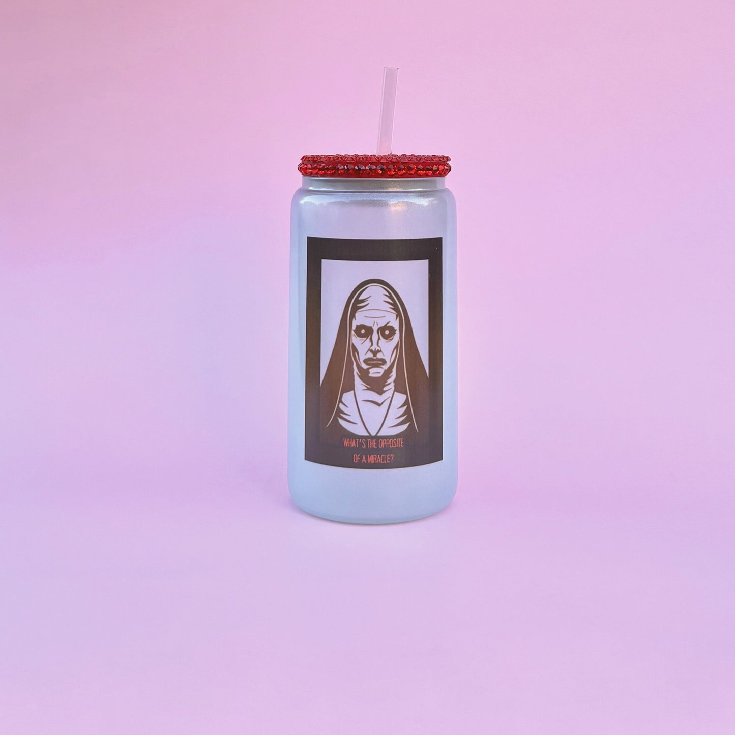 The Nun UV / Glow in the Dark Glass Can